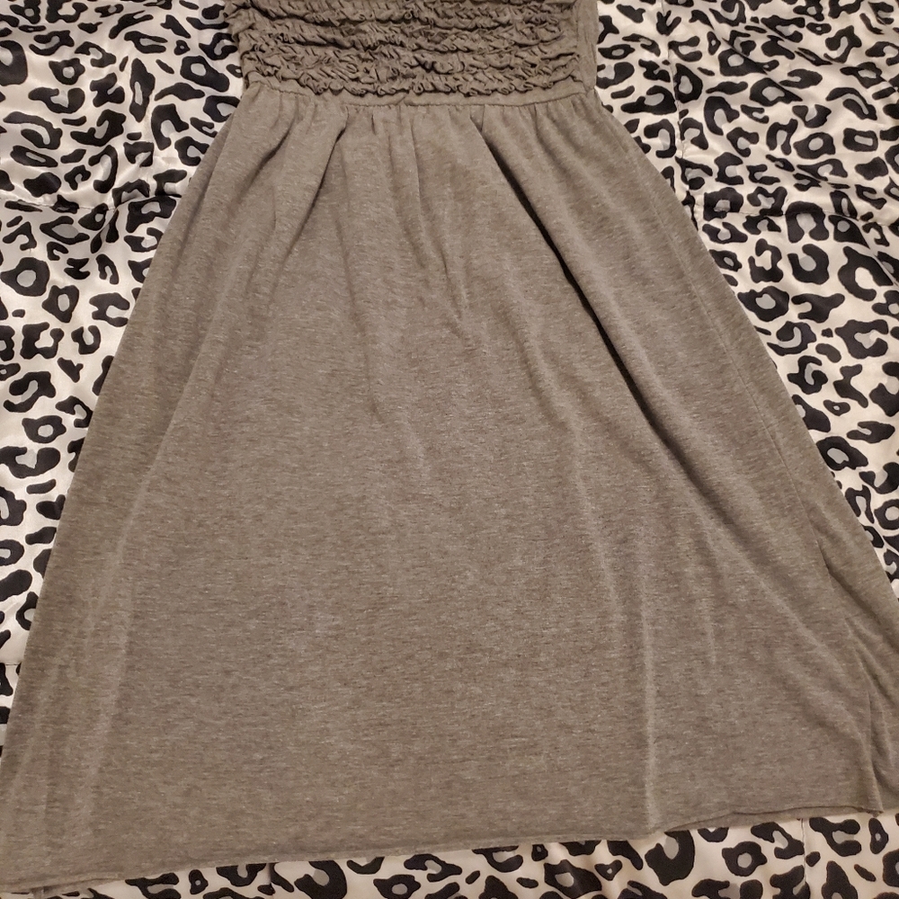 Gray tube top dress